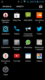 Interfejs Acera Liquid E2 Interfejs Acera Liquid E2