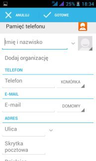 Nowy kontakt