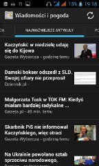 Aplikacja Wiadomości i pogoda Aplikacja Wiadomości i pogoda