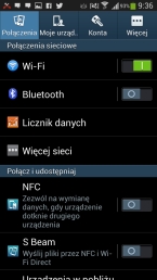 Menu Samsunga Galaxy S4 mini LTE