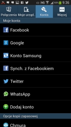 Menu Samsunga Galaxy S4 mini LTE
