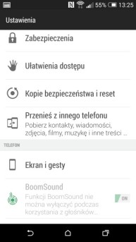 Interfejs HTC One M8