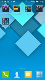 Ekran główny: foldery