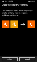 Kafelki z rozmowami i wiadomościami można łączyć i rozłączać Kafelki z rozmowami i wiadomościami można łączyć i rozłączać