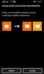 Kafelki z rozmowami i wiadomościami można łączyć i rozłączać Kafelki z rozmowami i wiadomościami można łączyć i rozłączać