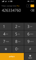 Z wybieraniem numerów nie ma kłopotów, gorzej, jeśli chcemy zakończyć połączenie - najpierw trzeba kliknąć w górny pasek :( Z wybieraniem numerów nie ma kłopotów, gorzej, jeśli chcemy zakończyć połączenie - najpierw trzeba kliknąć w górny pasek :(
