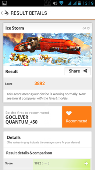 Wyniki benchmarków smartfonu Goclever Quantum 450: 3DMark, Antutu v5.0, Antutu Benchmark X, Vellamo, BaseMark oraz Nena