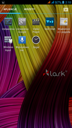 Elementy interfejsu modelu Lark Phablet 6.0