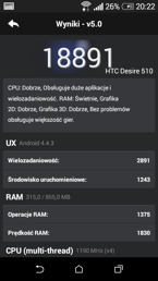 Wyniki benchmarków: 3DMark, CPU Prime, Vellamo, Antutu v5.0, BaseMark OS II, BasemarkX, NenaMark1, NenaMark2