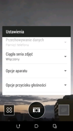Menu i funkcje aparatu głównego i przedniej kamery