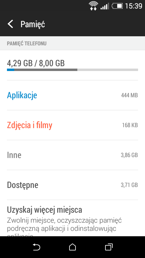 Elementy interfejsu w HTC Desire 510