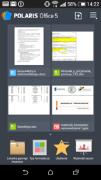 Wybrane aplikacje zewnętrznych producentów: Twitter, Facebook, Polaris Office 5, Pogoda, Zoe, Akcje, Zoodles 