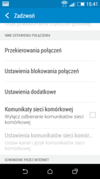 Opcje komunikacji: połączenia głosowe, książka telefoniczna, nowy kontakt, wiadomości