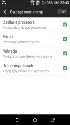 Zasilanie i oszczędzanie energii w HTC Desire 510