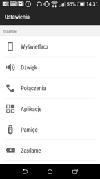 Elementy interfejsu w HTC Desire 510