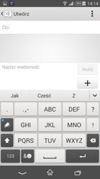 Opcje wprowadzania tekstu