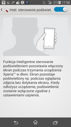 Ustawienia ekranu w smartfonie Sony Xperia Z3 Compact