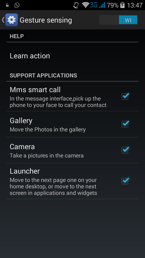 Wykres pracy akumulatora i opcje gestów Wykres pracy akumulatora i opcje gestów