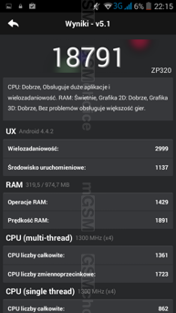 Wyniki benchmarku Wyniki benchmarku