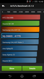 Xperia Z3 - Benchmark AnTuTu