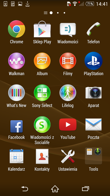 Podstawowy interfejs graficzny Sony Xperia Z3