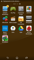 Podstawowy interfejs graficzny Sony Xperia Z3