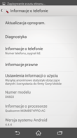 Ustawienia, klawiatura, kontakty - Xperia Z3