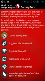 Aplikacja BatteryGuru