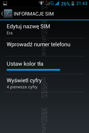 Menu dualSIM