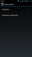 Widok standardowy i widok Jedna strona: dialer, kalulator Widok standardowy i widok Jedna strona: dialer, kalulator