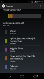 Interfejs, ustawienia i pamięć
