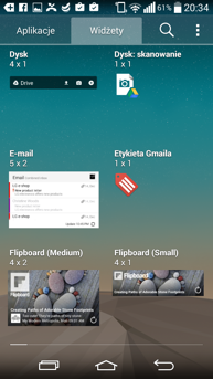 Menu smartfonu G3S