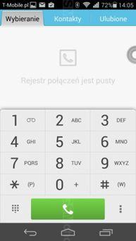 Interfejs: dialer i klawiatura