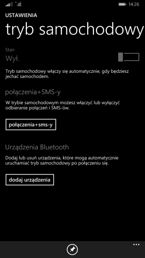 Akcje, tryb jazdy, motywy i ustawienia