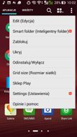 Menu aplikacji