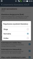 Opcje klawiatury ASUS