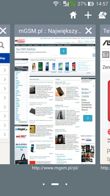Wybrane aplikacje: latarka, kalkulator, przeglądarka internetowa, Omlet Chat, Pogoda
