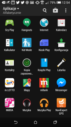 Menu telefonu ułożone klasycznie - bez niespodzianek