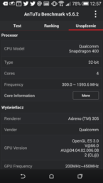 Wyniki benchmarku