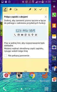 Notatka z akcji i wskazywanie