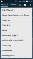 Menu aplikacji