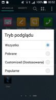 Menu aplikacji