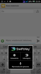 Połączenia i wprowadzanie tekstu