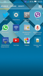 Menu aplikacji