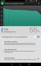 Ustawienia, menu DualSIM, zarządzanie energią