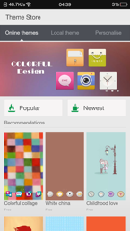 Personalizacja ekranu i Theme Store