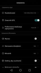 Menu aparatu głównego i kamery