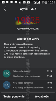 Wyniki benchmarku