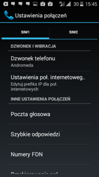 Ustawienia opcji dual-SIM