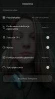 Menu aparatu przedniego